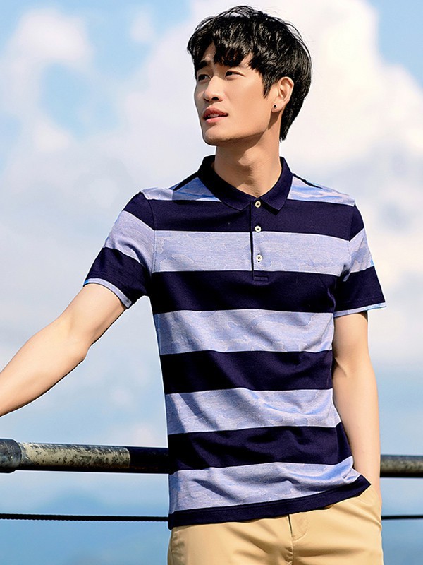 阿仕顿2022春夏季紫色polo衫