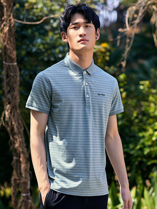 阿仕顿2023春夏季灰色polo衫