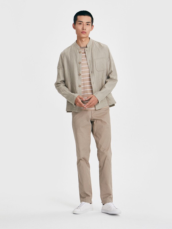 鄂尔多斯男装2023春夏季黄色长裤