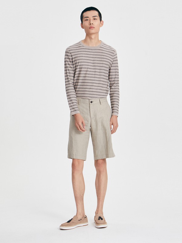 鄂尔多斯男装2023春夏季灰色短裤