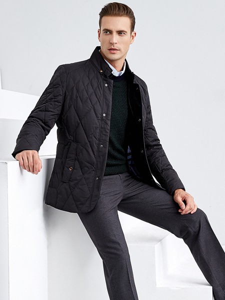 富绅男装2022秋冬季黑色长裤