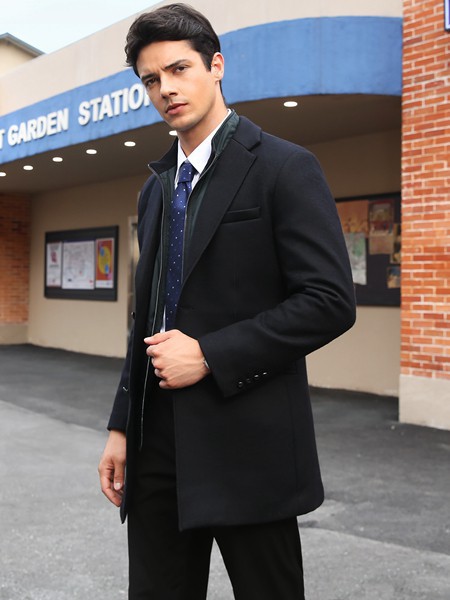 富绅男装2022秋冬季黑色西装