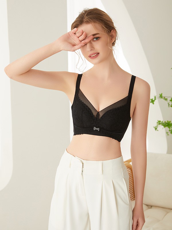 闺秘2023春夏季黑色时尚内衣
