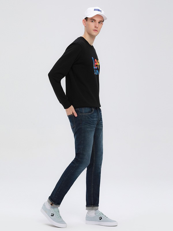 李蕾斯男装2022秋冬季黑色T恤