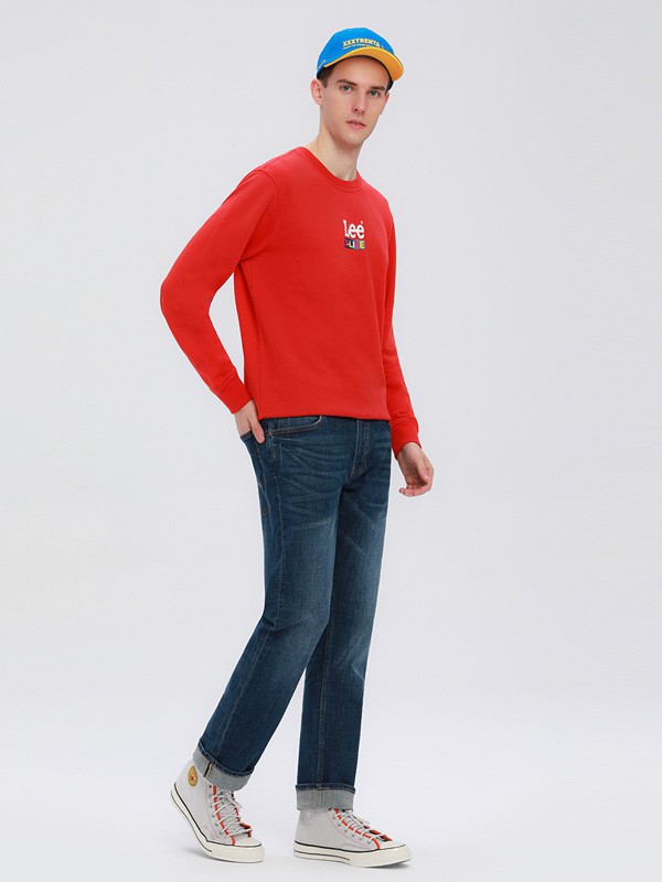 李蕾斯男装2022秋冬季红色T恤