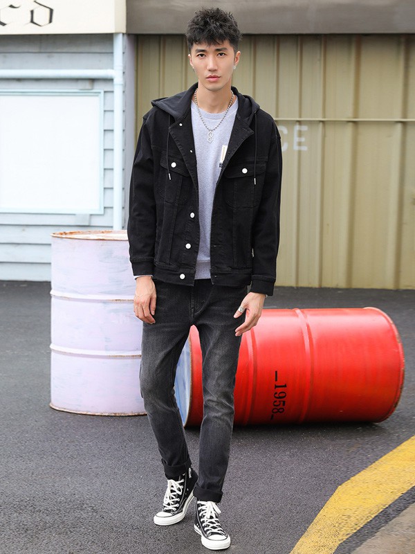 李蕾斯男装2022秋冬季黑色长裤