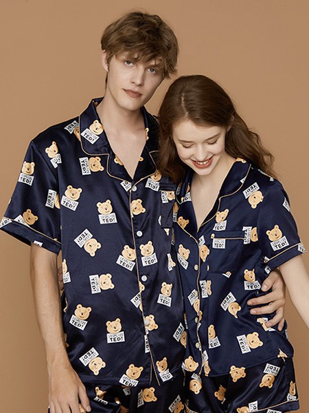 歌瑞尔内衣2022春夏季藏蓝色家居服