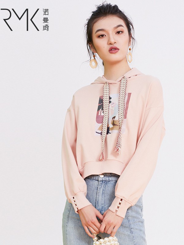 诺曼琦2023春夏季粉色衬衫