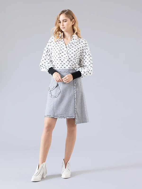 莉佳丽女装2022秋冬季白色衬衫