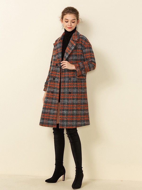 顿妮娅女装2022秋冬季咖啡色大衣