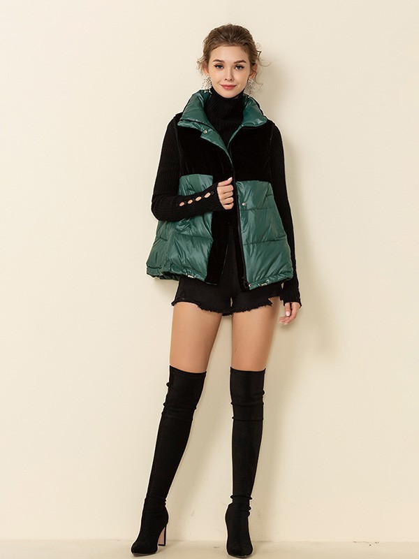 顿妮娅女装2022秋冬季黑色棉服