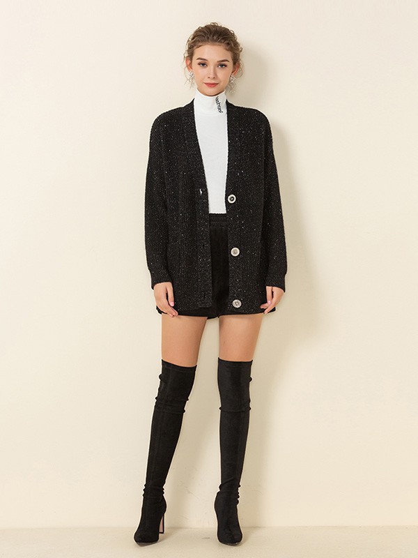 顿妮娅女装2022秋冬季白色针织衫