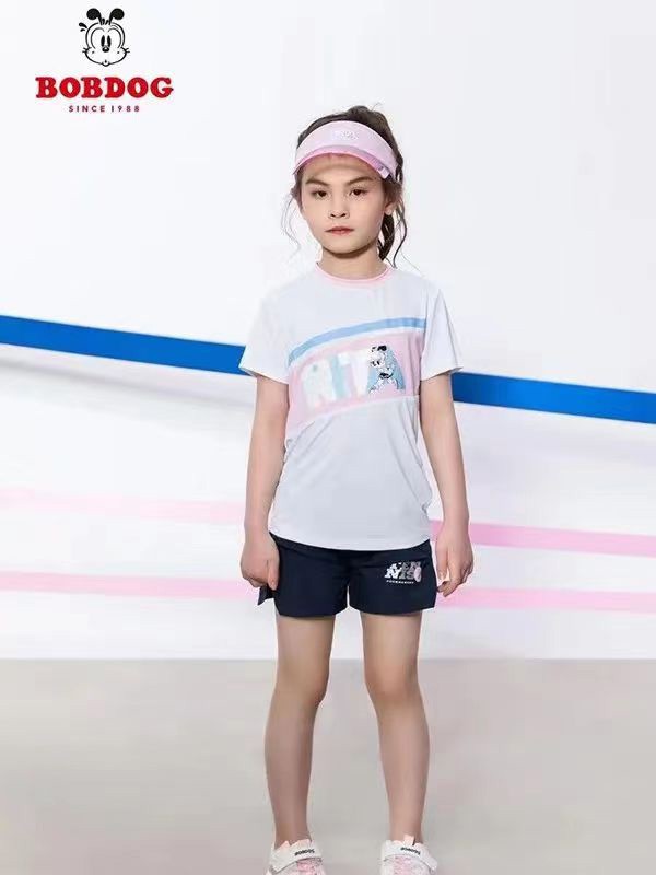 巴布豆童装2023春夏季白色T恤