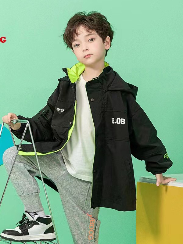 巴布豆童装2023春夏季灰色长裤