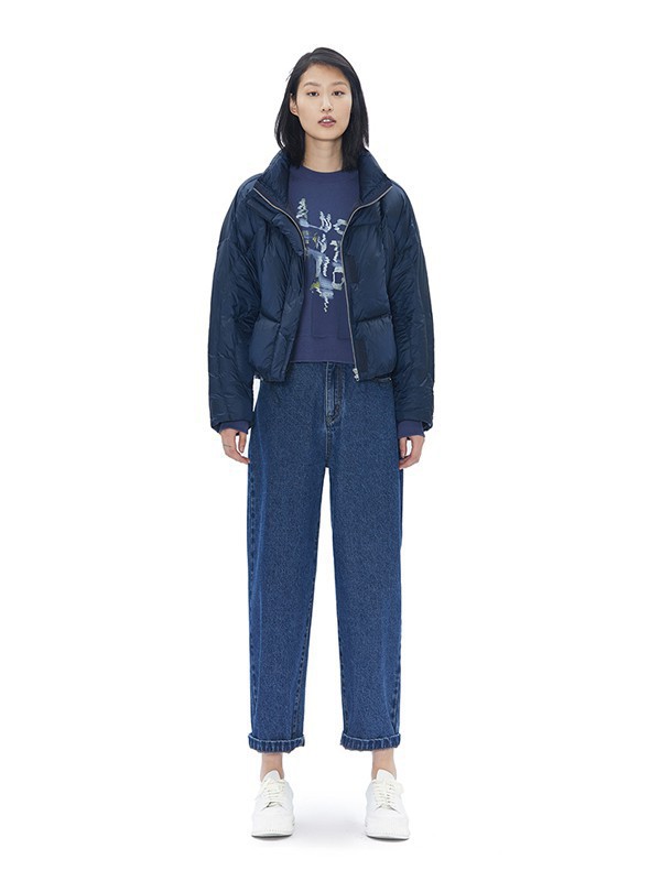 未知未觉2022秋冬季藏蓝色T恤