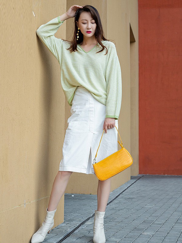 米珂拉女装2023春夏季白色短裙