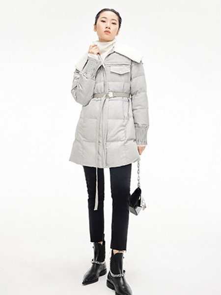 来尔佳昵女装2022秋冬季灰色棉服