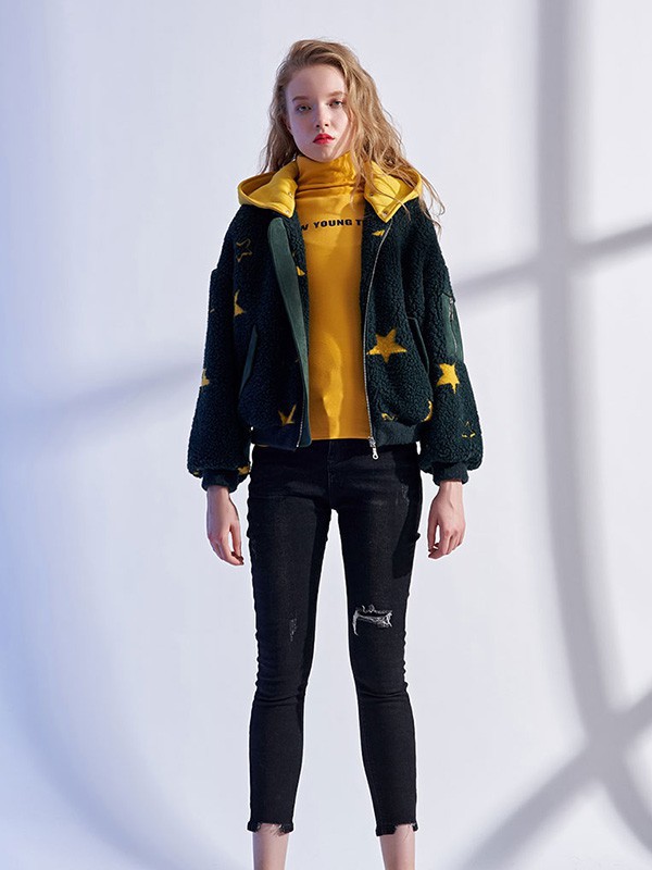 卡布依女装2022秋冬季黄色T恤