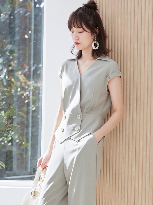 傲丝度女装2023春夏季灰色连体裤