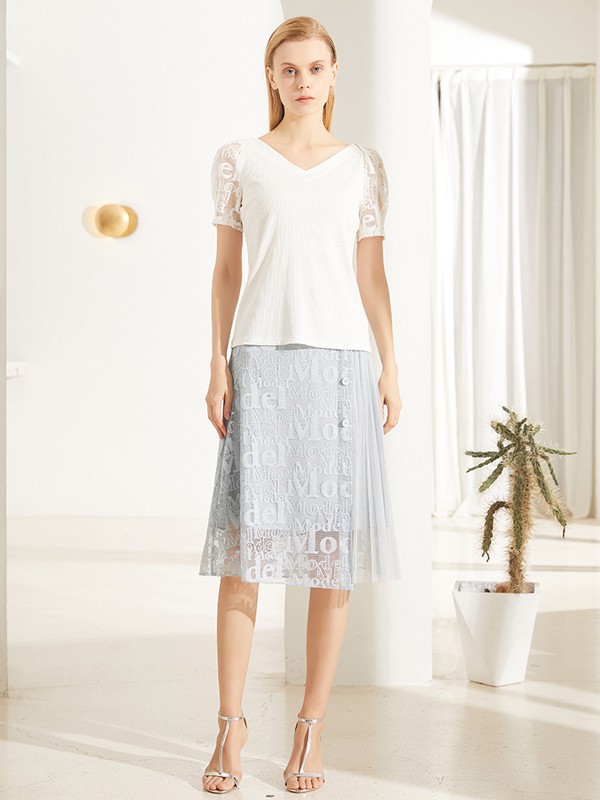 恒泽女装2023春夏季白色T恤