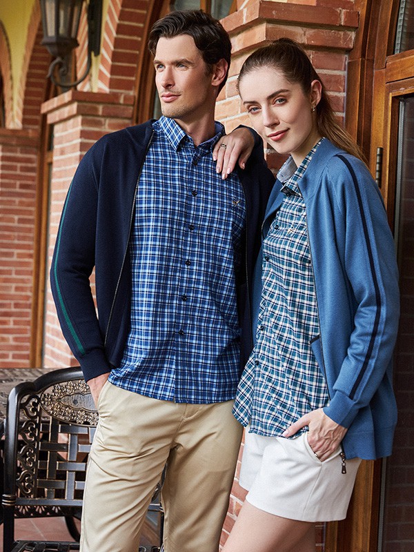 保罗诗丹男装2022秋冬季蓝色衬衫