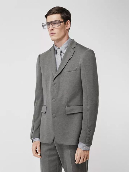 BUEBELLY男装2023春夏季灰色西装