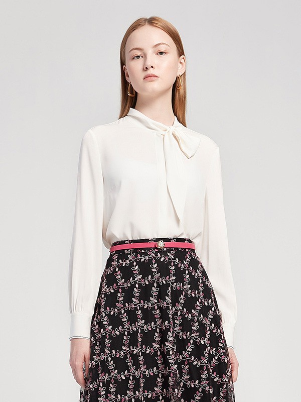 珂尼蒂思女装2023春夏季白色衬衫