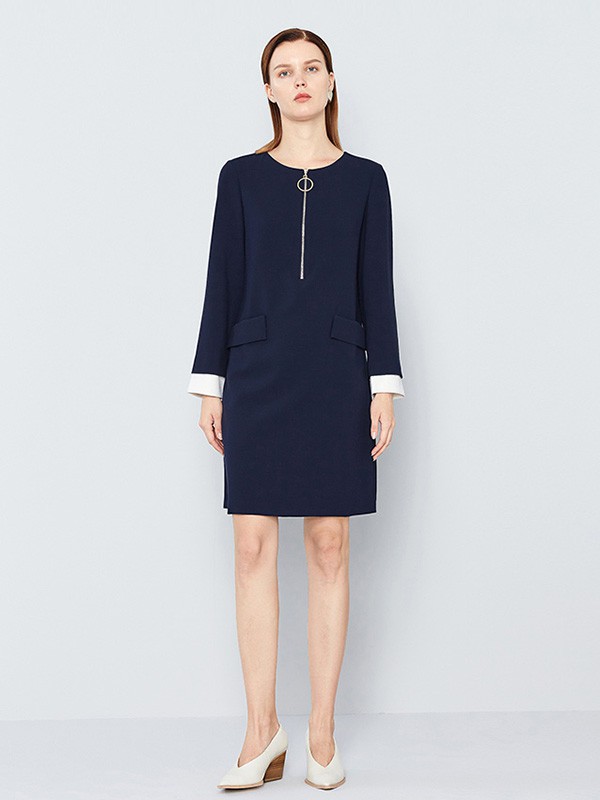 珂尼蒂思女装2023春夏季黑色连衣裙