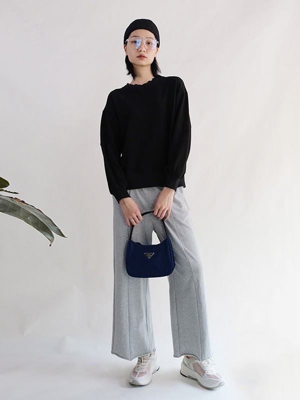 YES2023春夏季黑色T恤