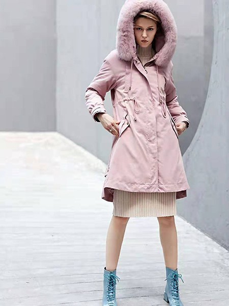 蜜汐薇儿2022秋冬季粉色派克服