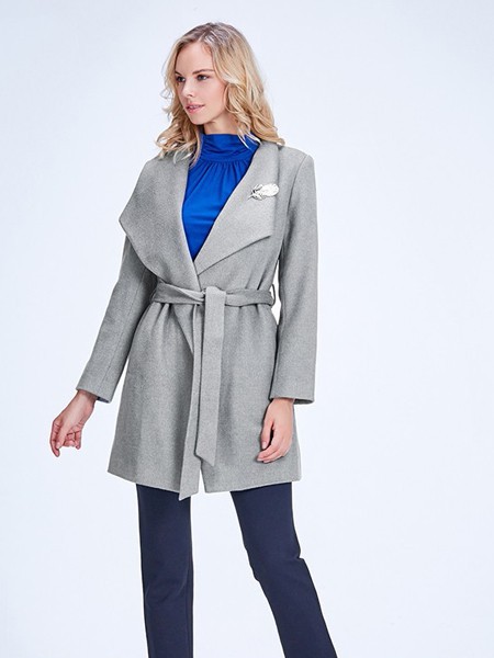 依瑶女装2022秋冬季灰色大衣