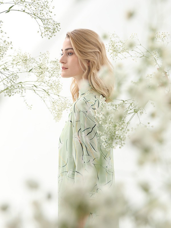 罗兰伊杜女装2023春夏季白色连衣裙