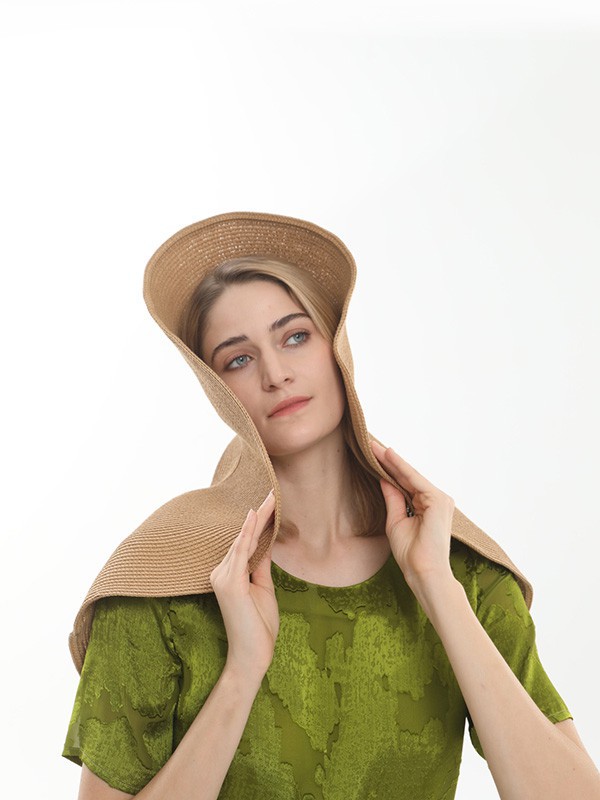 罗兰伊杜女装2023春夏季绿色T恤