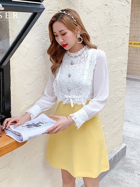 欧魅赛尔女装2023春夏季白色衬衫