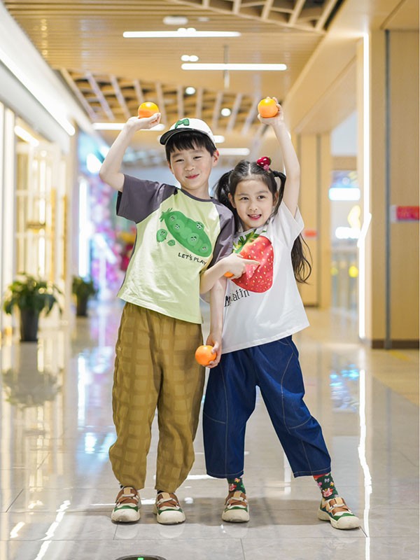 马拉丁童装2023春夏季拼色T恤