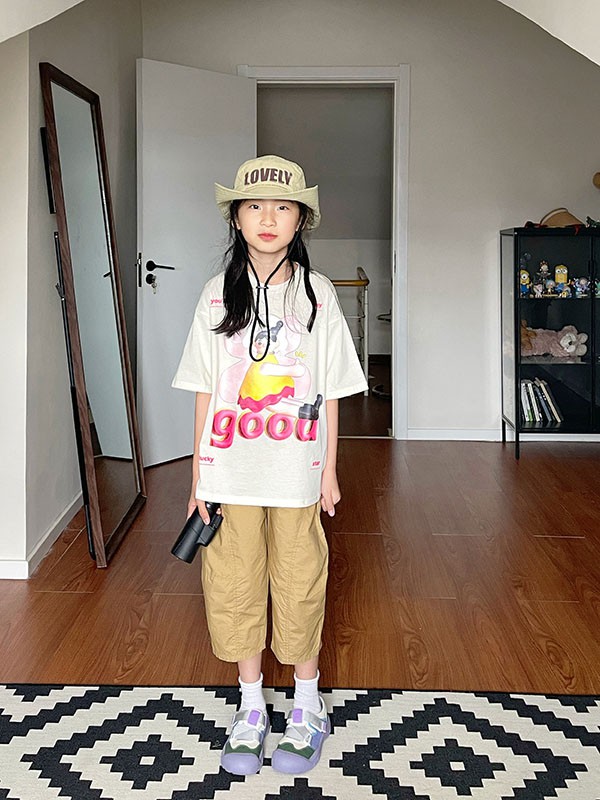 马拉丁童装2023春夏季白色T恤