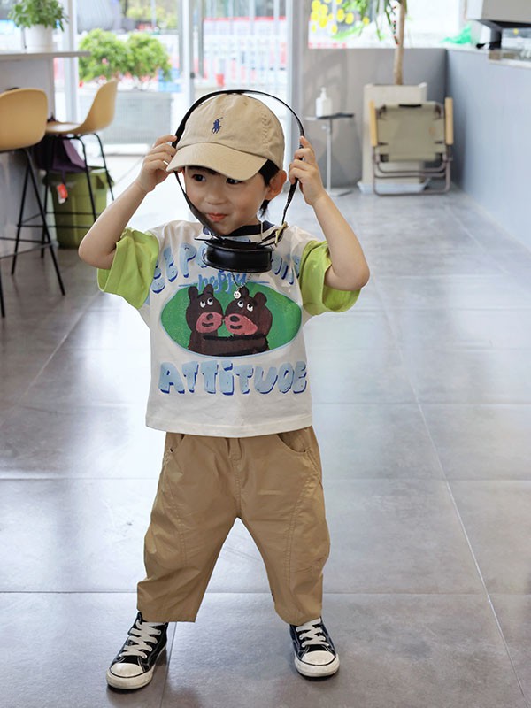 马拉丁童装2023春夏季白色T恤