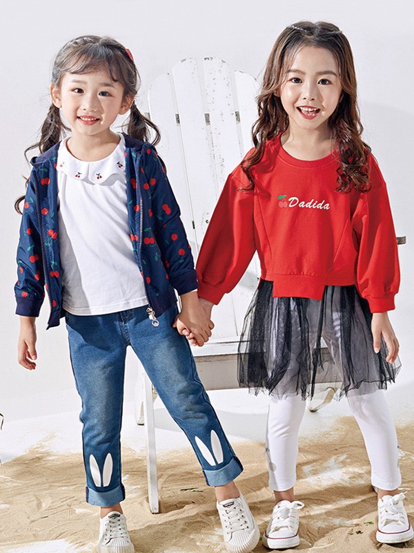 嗒嘀嗒童装2023春夏季白色T恤