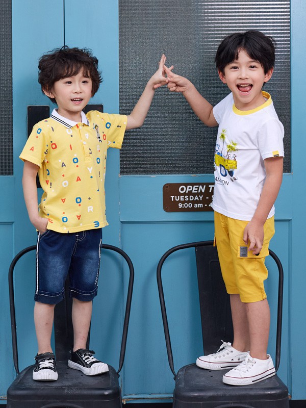 嗒嘀嗒童装2023春夏季白色T恤