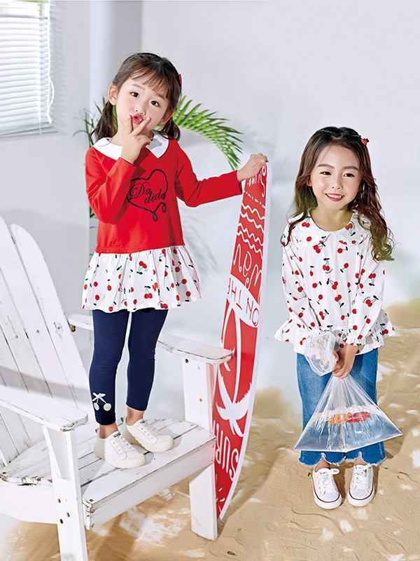 嗒嘀嗒童装2023春夏季白色T恤