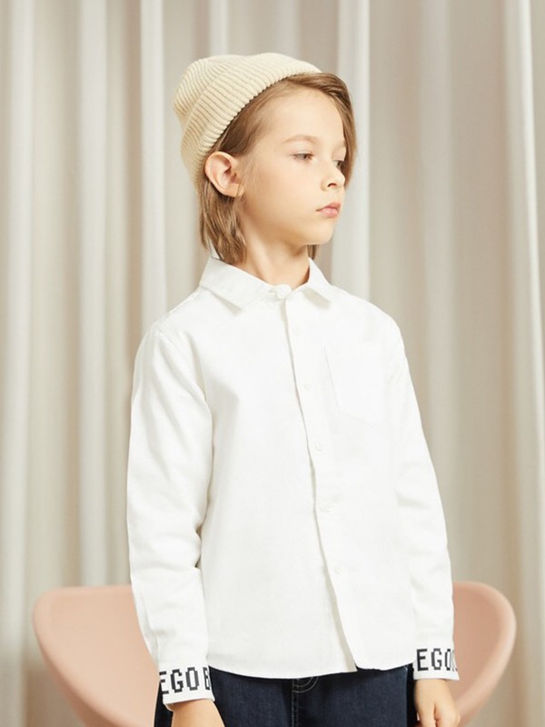 迪迪鹿童装2022秋冬季白色衬衫