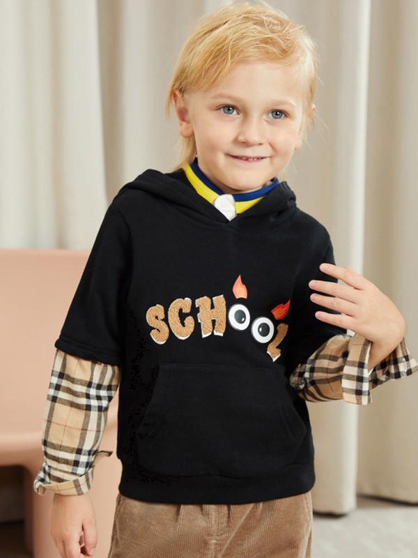 迪迪鹿2022秋冬季黑色卫衣