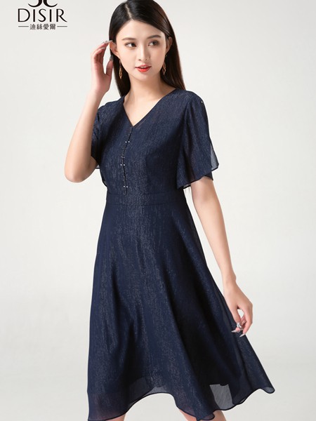 迪丝爱尔2023春夏季黑色连衣裙