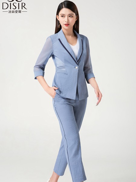 迪丝爱尔2023春夏季蓝色长裤