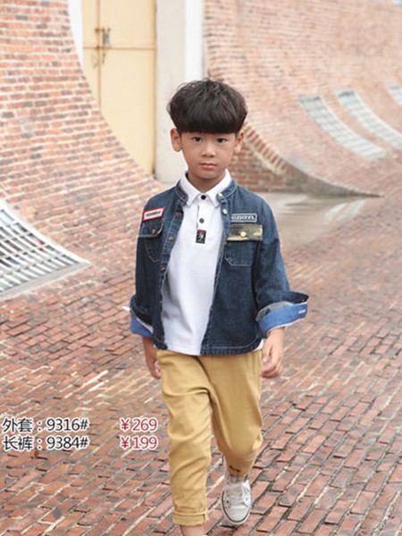 米芝儿童装2022秋冬季白色polo衫