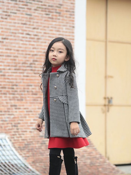 米芝儿童装2022秋冬季灰色大衣