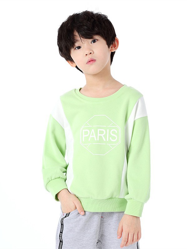 吉象贝儿童装2023春夏季绿色T恤