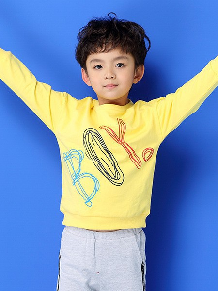 吉象贝儿2023春夏季黄色T恤