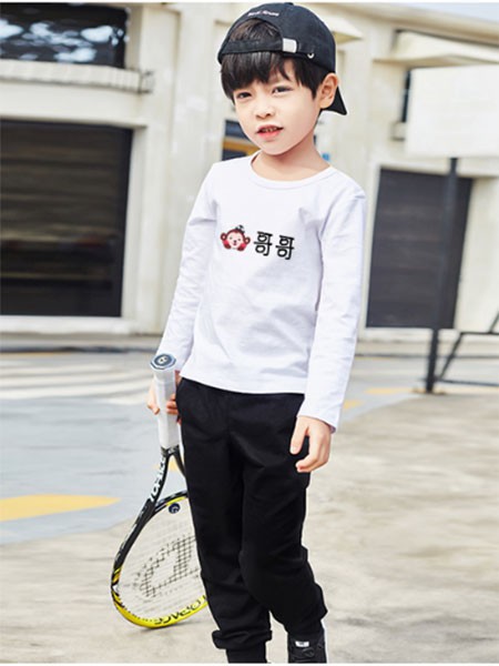 一休童装2023春夏季白色T恤