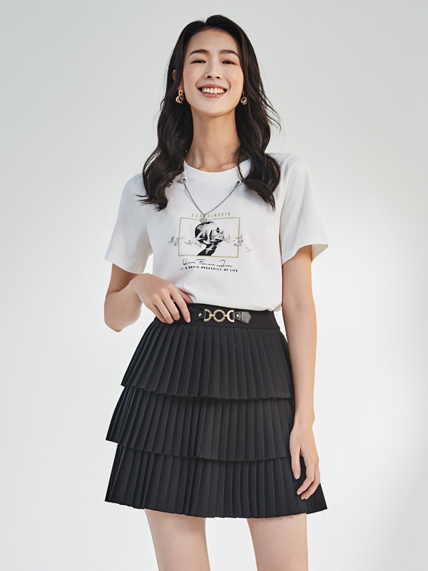 海贝2023春夏季白色T恤